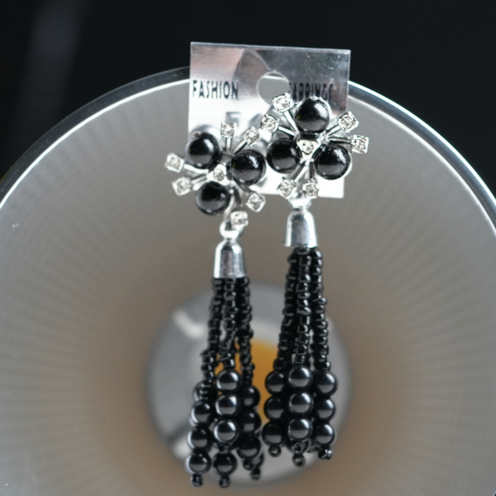 Black Tassel Earrings