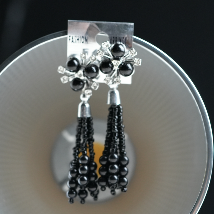 Black Tassel Earrings