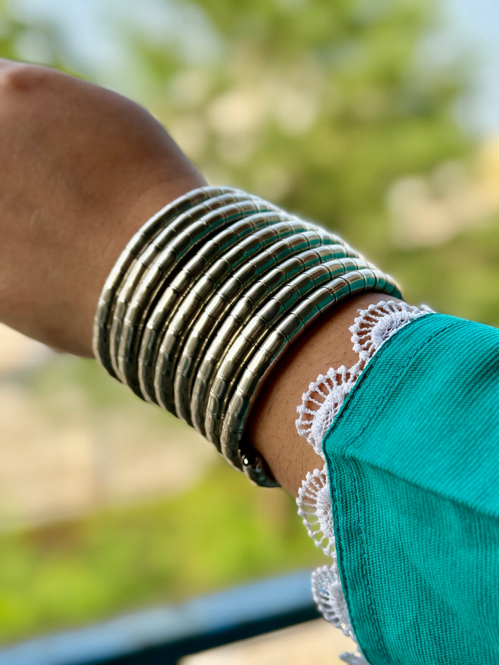 NOOR SILVER STACK ( SPIRAL BANGLE )