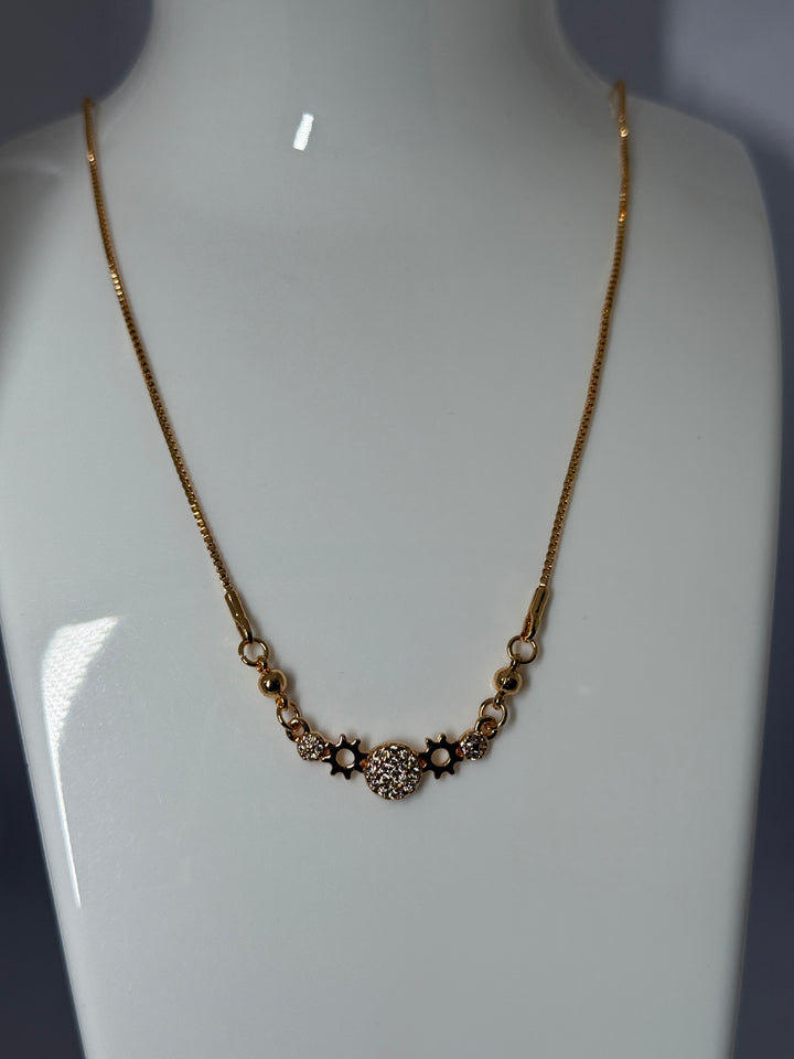 Dlush Gold Plated Chain with Pendent | Luxury Chain Set